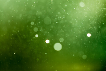 Green lights bokeh background.