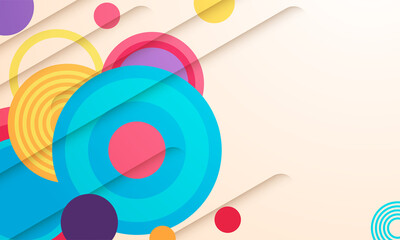 Minimal geometric background with dynamic shapes composition