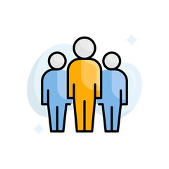 Leader vector filled outline icon style illustration. EPS 10 file