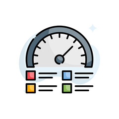 Leading Indicator vector filled outline icon style illustration. EPS 10 file