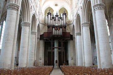our lady cathedral in sees in normandy (france) 