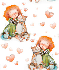 Watercolor illustration from the set 