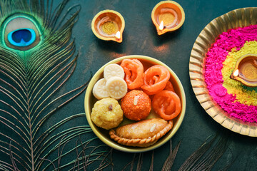 Diwali sweets jalebi Jhangiri Gujiya peda jndian Sweet dessert mithai festival Dussehra Holi ganesh chaturthi Ram navami Durga pooja ashtami Navratri Mumbai Kerala India 