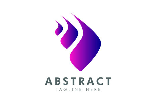 Modern stylized arrow logo template