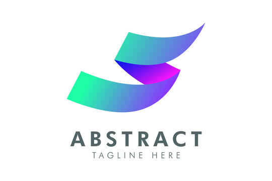  Technology logo template letter s