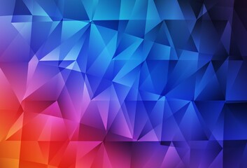 Light Blue, Red vector layout with lines, triangles.