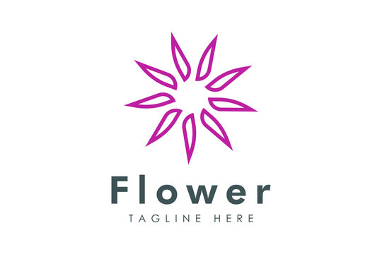 Simple and elegant flower logo template