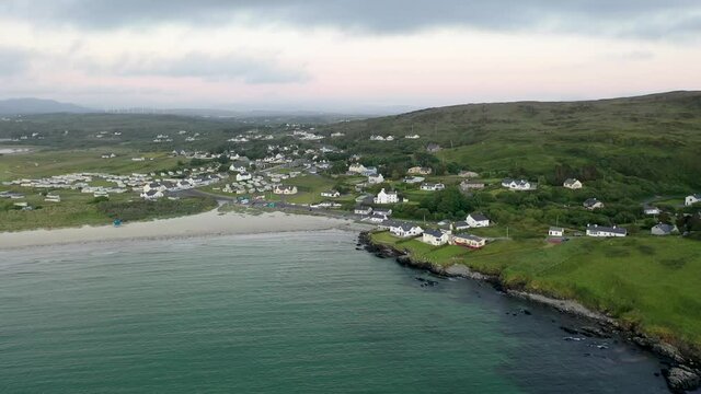 Aerial view of Naran beach by Portnoo in County Donegal - Ireland