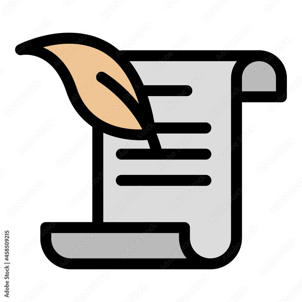 Poster judge papyrus icon. outline judge papyrus vector icon color flat isolated