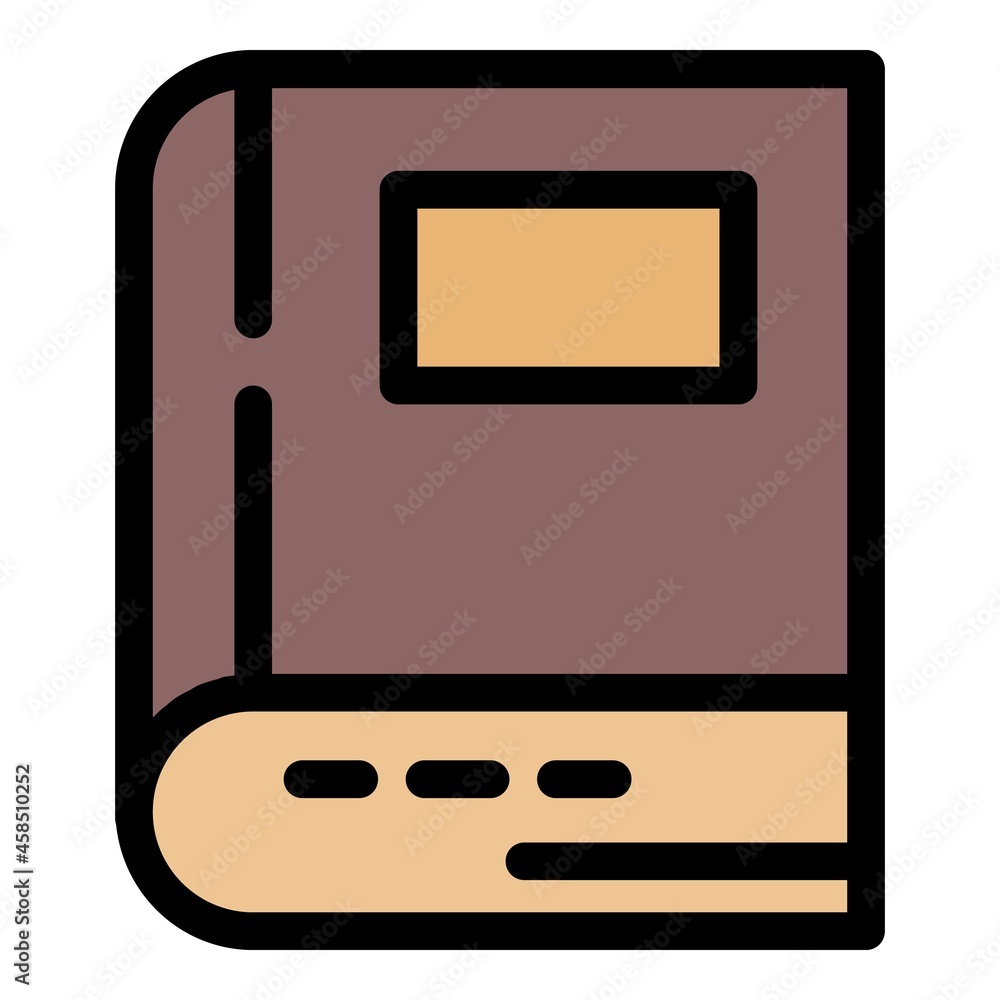 Poster judge book icon. outline judge book vector icon color flat isolated