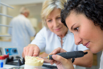 portrait of laboratory of artificial teeth