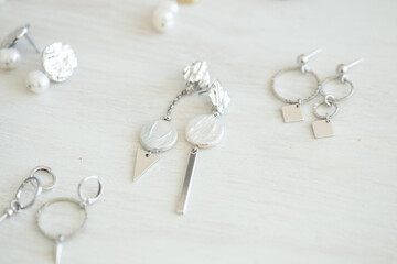 A set of accessories and tools for making jewelry. Needlework and hand made.