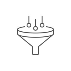 Filtration or funnel line outline icon