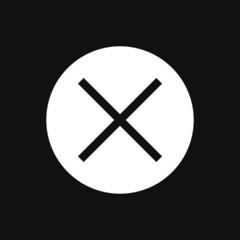 Fototapeta premium Delete, cancel, remove icon on grey background
