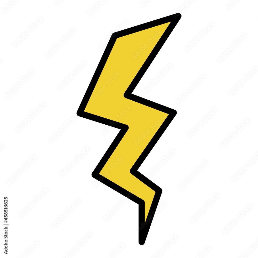Aufkleber vertical lightning icon. outline vertical lightning vector icon color flat isolated