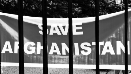 Save Afghanistan Sign (London)
