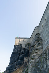 Fototapeta na wymiar Konigstein Fortress castle tourist vacation europe germany saxon bastille