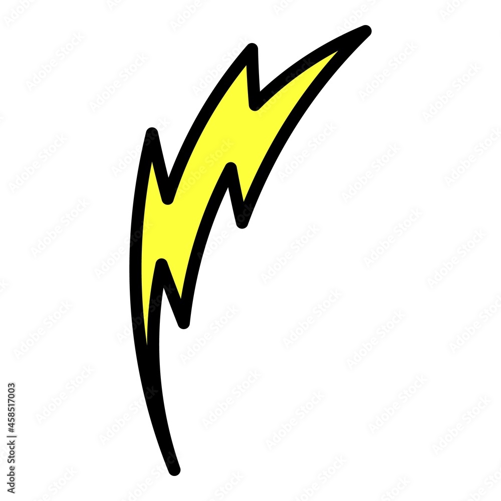 Poster arc lightning icon. outline arc lightning vector icon color flat isolated