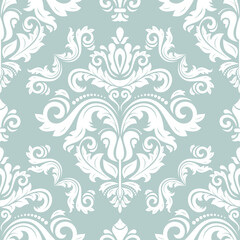 Fototapeta na wymiar Orient classic pattern. Seamless abstract background with vintage elements. Orient background. White ornament for wallpaper and packaging