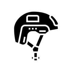 helmet soldier glyph icon vector. helmet soldier sign. isolated contour symbol black illustration