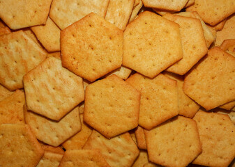 Close up group of cracker texture background