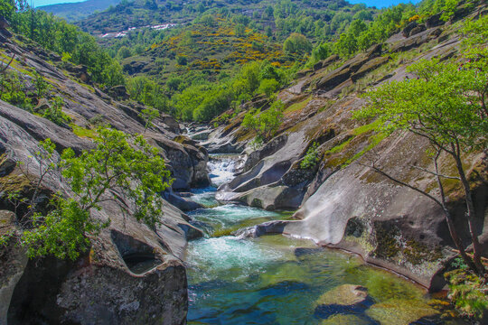 Garganta del Infierno, Marmitas de Gigante, Reserva y Parque Natural del Valle del Jerte, Extremadura, Espa&ntilde;a
