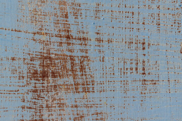 Surface with old paint. Streaks and scratches. Color - Rock Blue, Cioccolato. Backdrop concept.