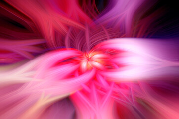 abstract neon pink flower. bright rays background. psychedelic pink background