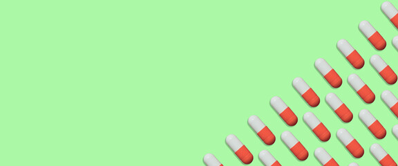 pills pattern. background with pills copy space