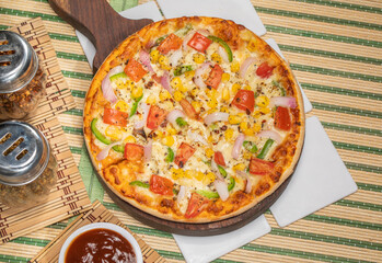 Chinese Food veg Pizza