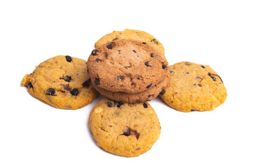 cookies with chocolate isolated