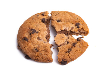 cookies with chocolate isolated