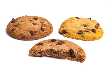 cookies with chocolate isolated