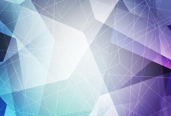 Obraz premium Light Pink, Blue vector pattern with polygonal style.