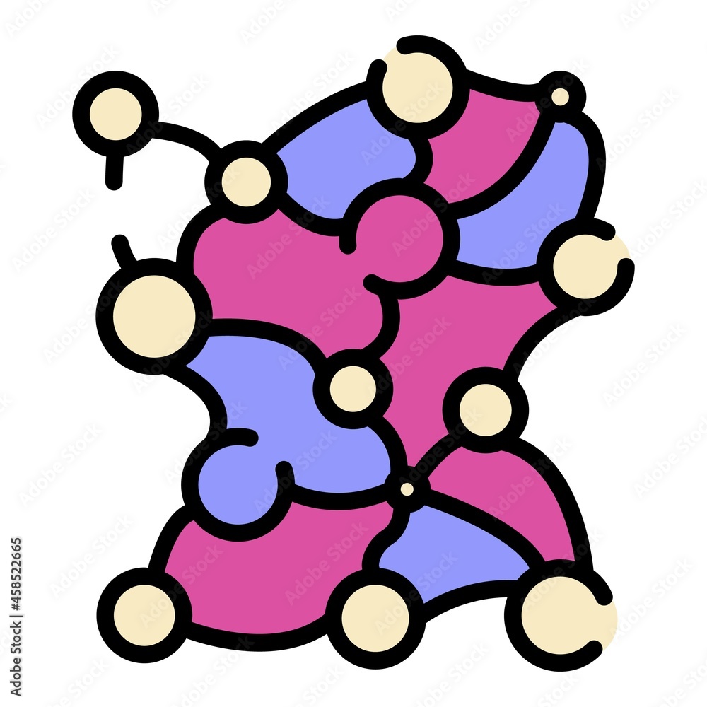 Aufkleber staphylococcus colony icon. outline staphylococcus colony vector icon color flat isolated