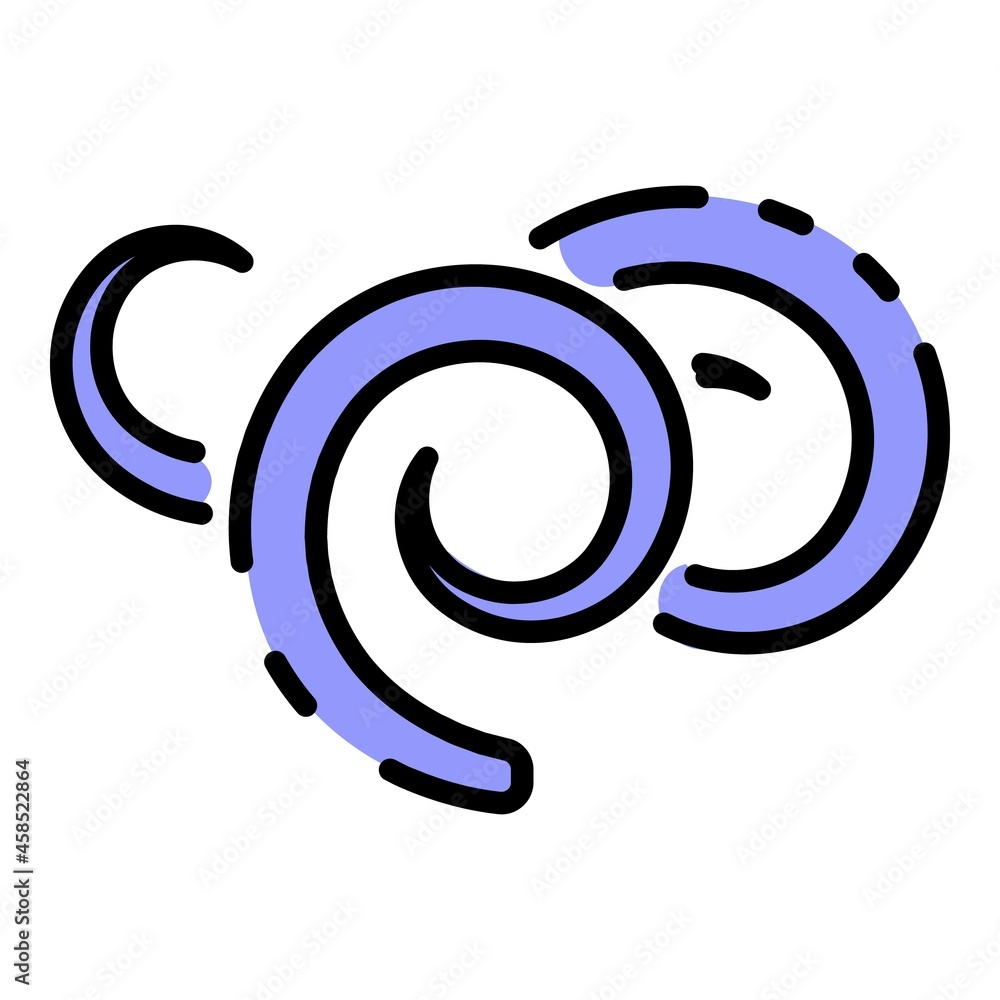 Poster spirochetes icon. outline spirochetes vector icon color flat isolated