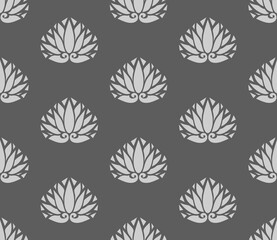 Japanese style seamless texture with flowers leaf
