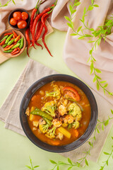 Cap cai, sometimes spelled cap cay is mixed vegetables the Hokkien-derived term for a popular Chinese Indonesian and Peranakan stir-fried vegetable dish that originates from Fujian cuisine