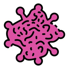 Shapeless bacterium icon. Outline shapeless bacterium vector icon color flat isolated
