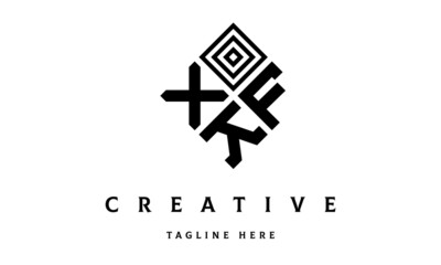 Obraz premium XFK rectangle three latter logo vector