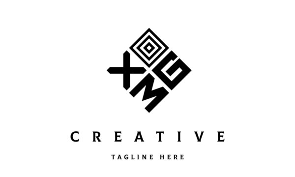 XGM rectangle three latter logo vector