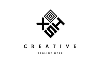 Obraz premium XHS rectangle three latter logo vector