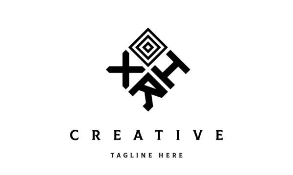 XHR rectangle three latter logo vector