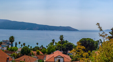 Fototapeta na wymiar Kotor costline view from the top