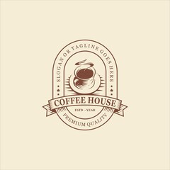Coffee House Logo Design Vector Image