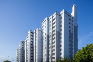 Monotones Wohngebäude, Hochhaus, Bergedorf, Hamburg, Deutschland, Europa