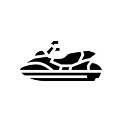 personal watercraft glyph icon vector. personal watercraft sign. isolated contour symbol black illustration