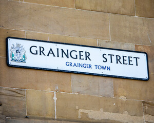 Grainger Street in Newcastle upon Tyne, UK
