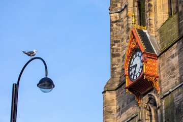 Fototapeta na wymiar Clock of St. Nicholas Cathedral in Newcastle upon Tyne, UK