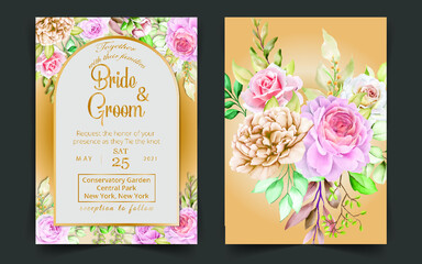 Floral Wedding Invitation design Templates